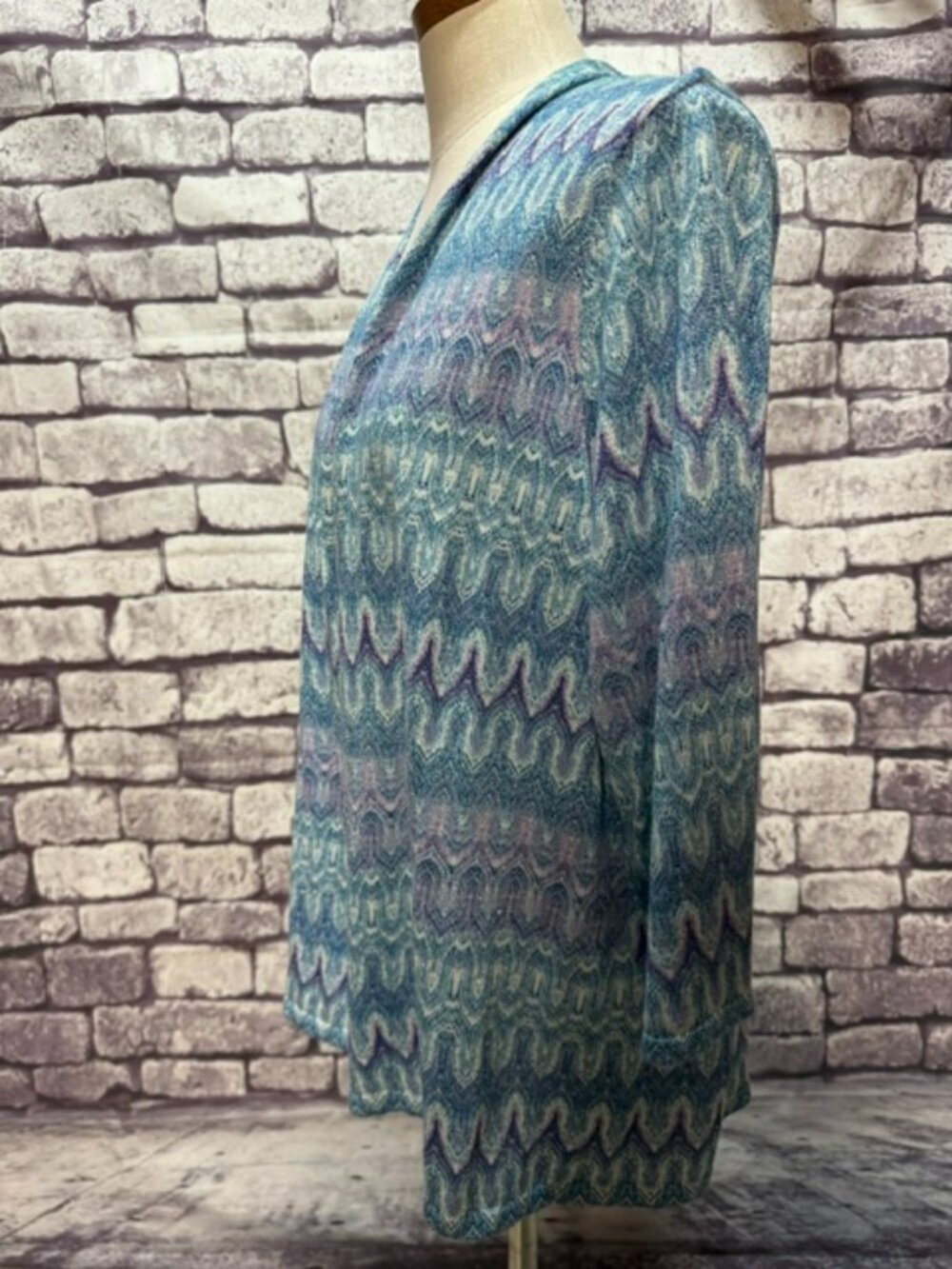 Chico's Purple & Blue No Close Cardigan Sweater Size XL - Picture 3 of 9